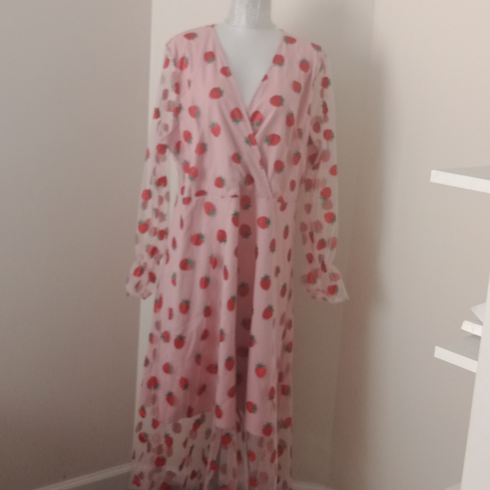 SHEIN strawberry print dress